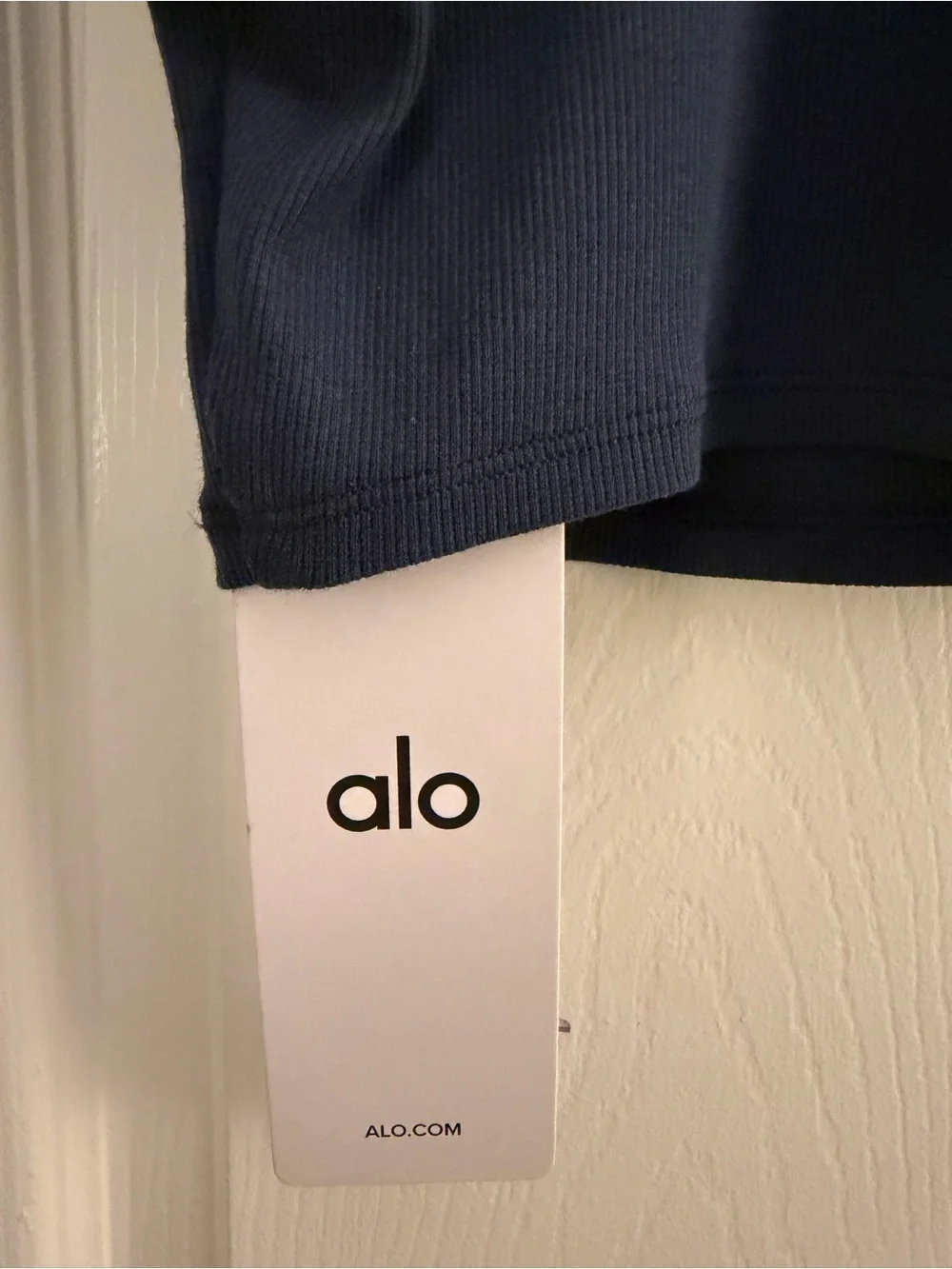 ALO Yoga Navy Ribbed Cropped Tank